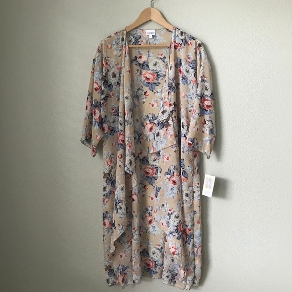 Lularoe Floral Roses Shirley Kimono Duster NWT - Picture 1 of 4